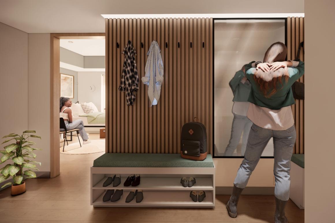 View of double room entrance