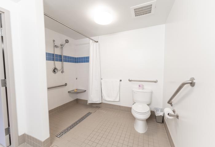 Accessible shower and toilet